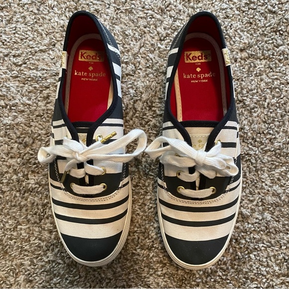 Keds + Kate Spade Striped Sneakers Size 6.5 - Picture 10 of 10